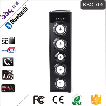 BBQ KBQ-705 45W 5000mAh Portable Metal Plating LED Disco Light Speaker with FM